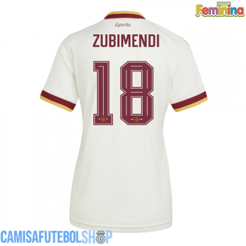 Camisa de time de futebol Espanha Martin Zubimendi #18 Replicas 2º Equipamento Feminina Mundo 2026 Manga Curta